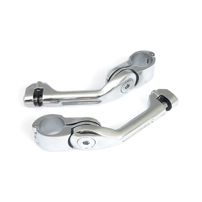 Foot Peg Mount Kit Chrome - Long