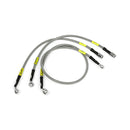Stainless Clear Coated Front Brake Line For 12-16 FLSTF/FLSTFB/FLS With ABS