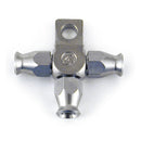T-Fitting With 3 Hose Ends Stainless Steel With Mount Tabs
