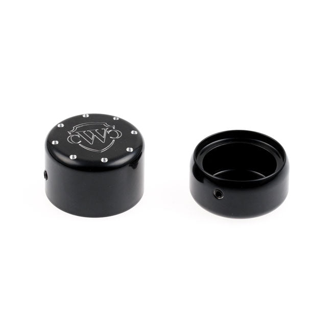 Rear Wheel Axle Cover Kit Logo Gloss Black