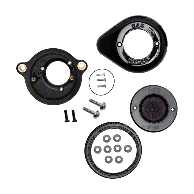 Air Stinger Stealth Air Cleaner Kit Teardrop Black For 18-22 Softail