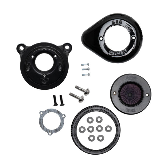 Air Stinger Stealth Air Cleaner Kit Teardrop Black For 00-15 Softail
