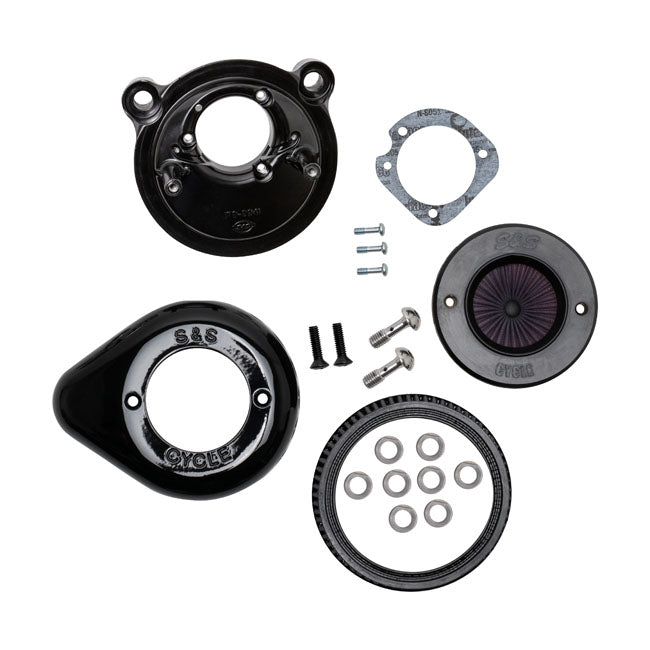 Air Stinger Stealth Air Cleaner Kit Teardrop Black For 07-22 XL