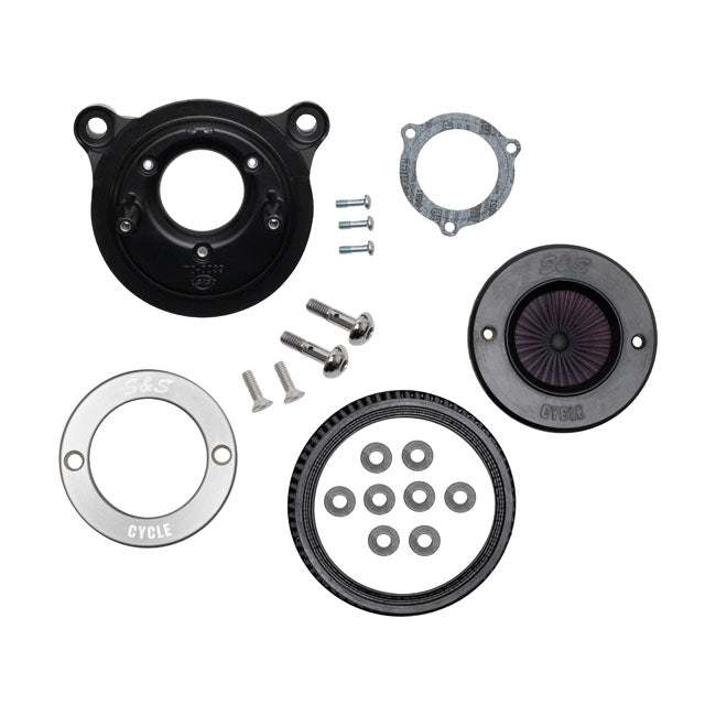 Air Stinger Stealth Air Cleaner Kit Aluminium Trim Ring For 00-15 Softail