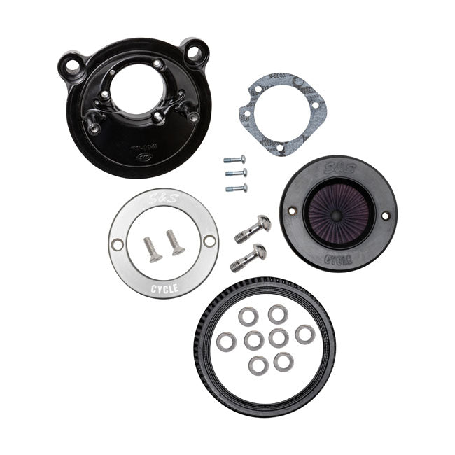 Air Stinger Stealth Air Cleaner Kit Aluminium Trim Ring For 07-22 XL