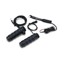 Heated ISO Grips Gloss Black For 96-20 H-D With Dual Throttle Cables