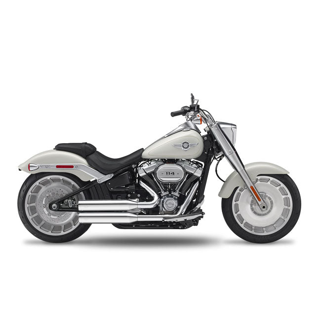 Straight Cut Short Fusion Long 2-2 Exhaust Chrome For 107" M8 Softail Models: 18-20 Breakout