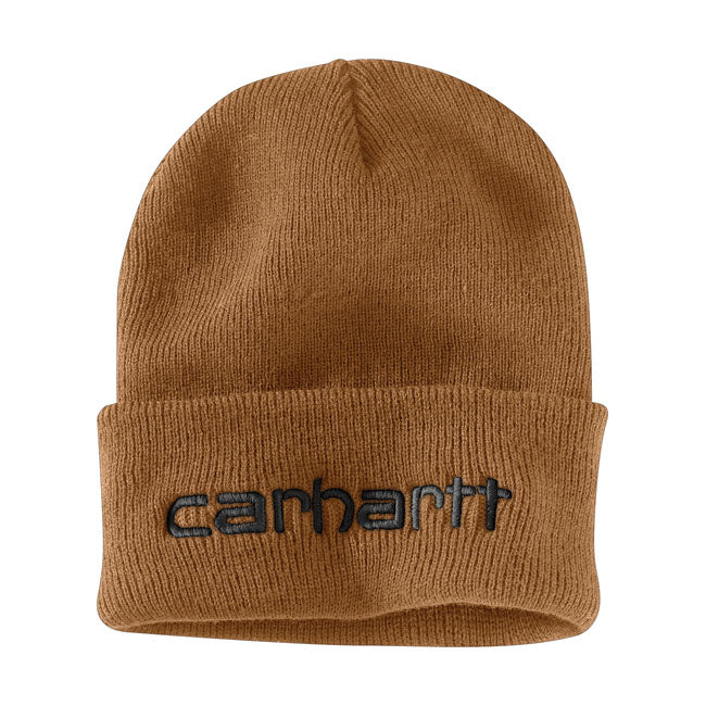 Knit Insulated Logo Cuffed Beanie Carhartt Brown