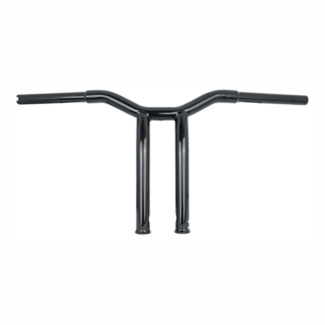 Dominator Raked 1-1/4 Inch T-Bar 12 Inch Rise Gloss Black