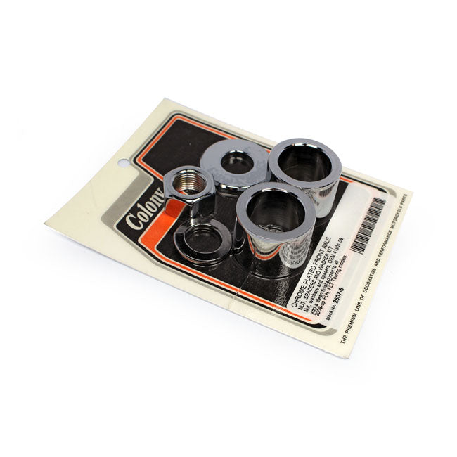 Smooth Front Axle Spacer Kit Chrome For 08-17 FLT/Touring