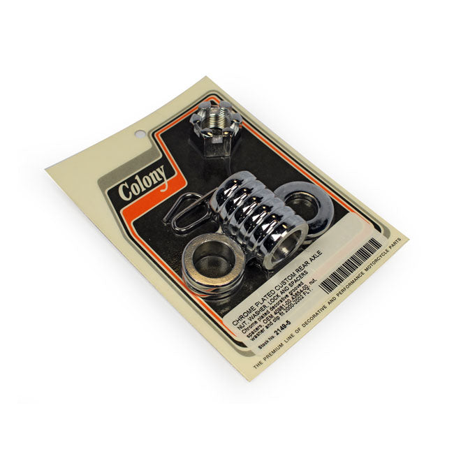 Grooved Rear Axle Spacer Kit Chrome For 00-01 FLT NU