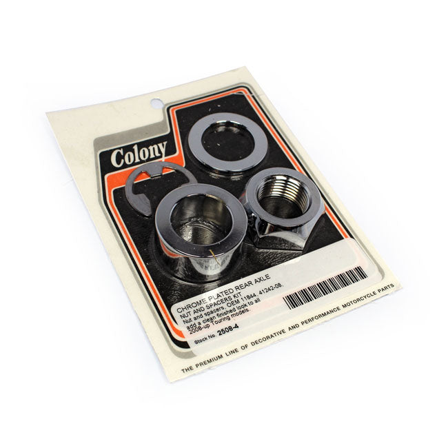 Smooth Rear Axle Spacer Kit Chrome For 08-17 FLT/Touring