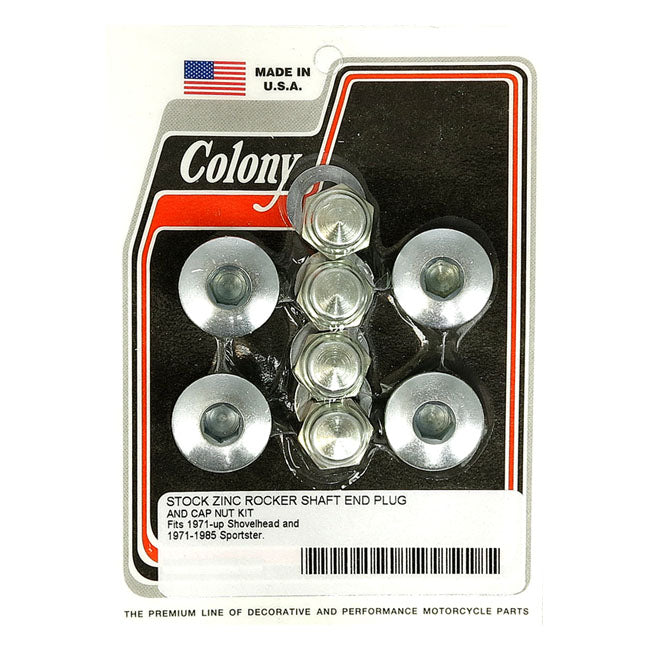 Rocker Shaft Plug & Nut Kit Buttonhead Zinc