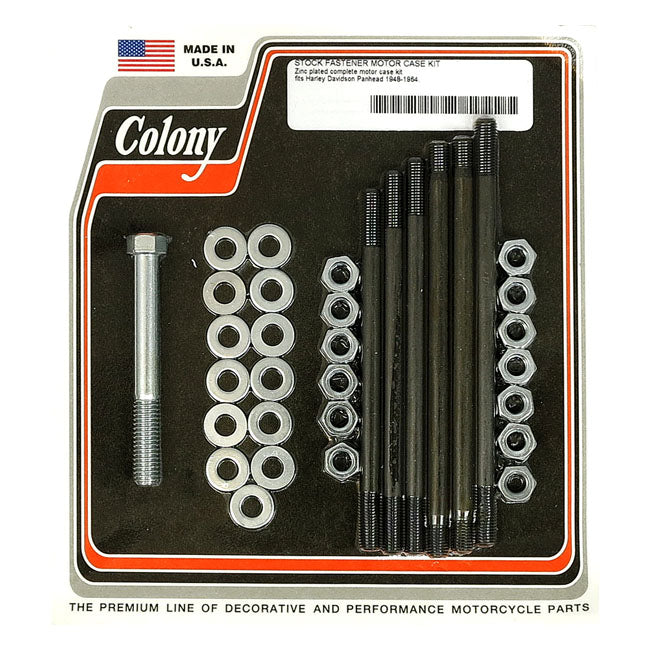 Crankcase Bolt Kit Hex Zinc For 48-64 Panhead NU