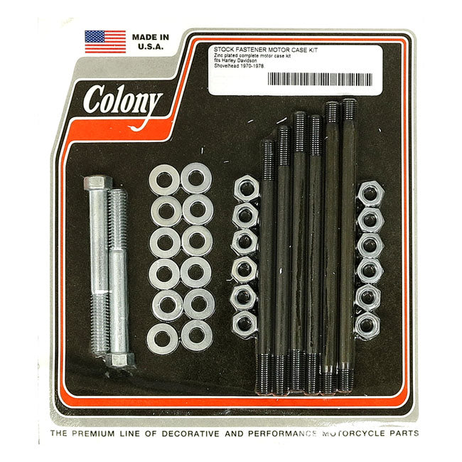 Crankcase Bolt Kit Hex Zinc For 70-78 Shovel NU