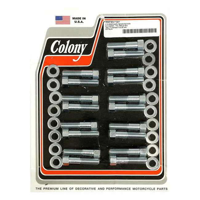 Head Bolt Kit Zinc For 37-48 74"/80" SV B.T.