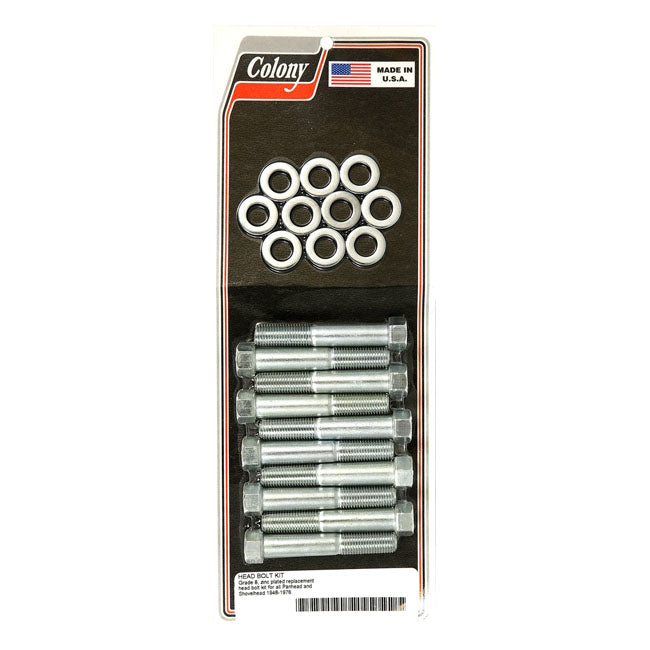 Head Bolt Kit Zinc For 48-84 PAN, Shovel NU