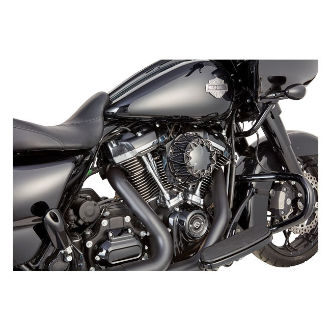 Crossfire Air Cleaner Kit Black Contrast Machined For CV Carb: 93-06 B.T.