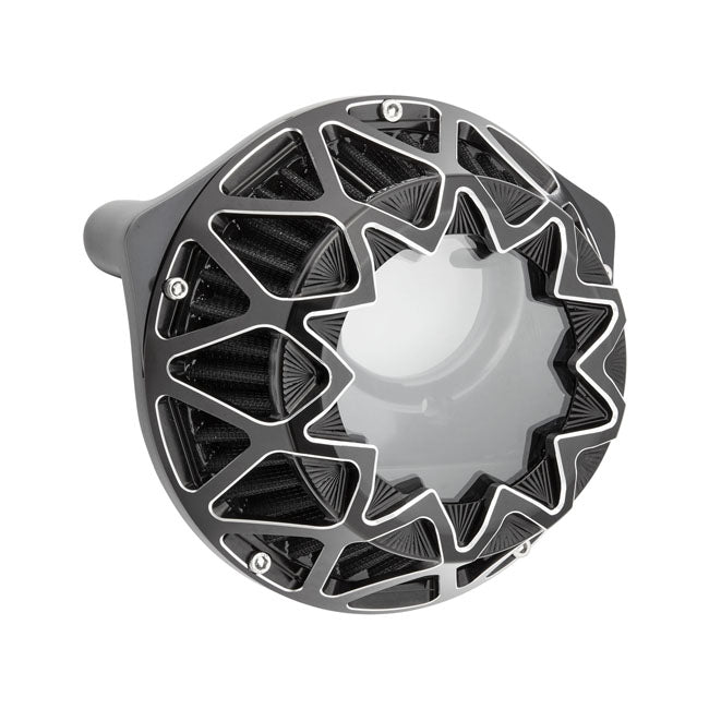 Crossfire Air Cleaner Kit Black Contrast Machined For CV Carb: 93-06 B.T.
