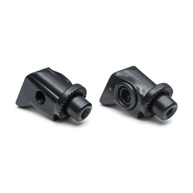 Splined Footpeg Adapters Rear Satin Black For BMW: 19-20 F 750 GS