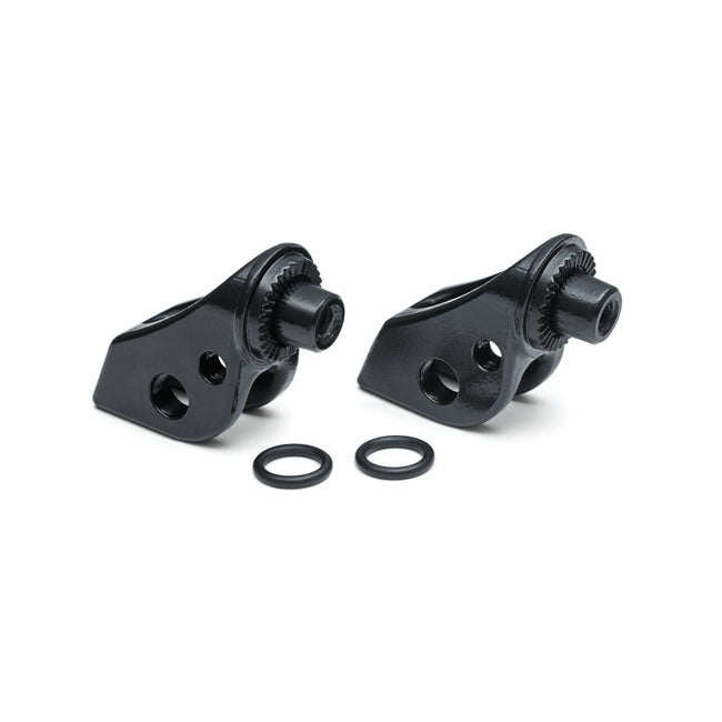 Splined Peg Adapters Front Satin Black