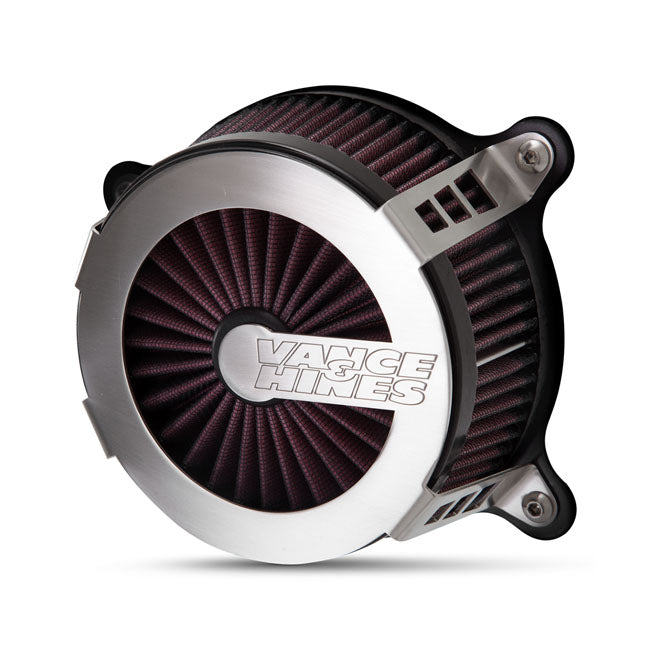 VO2 Cage Fighter Air Cleaner Kit Brushed Stainless For 91-22 XL Sportster Excl. XR1200