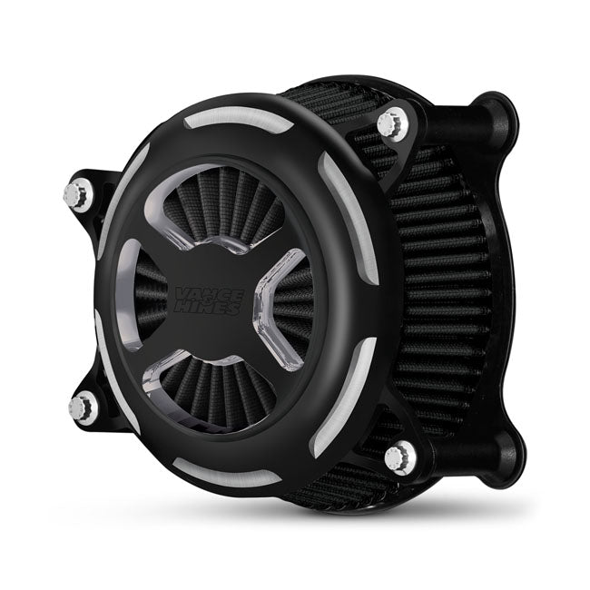 VO2 X Air Cleaner Kit Contrast Cut Matt Black For 91-22 XL Sportster Excl. XR1200