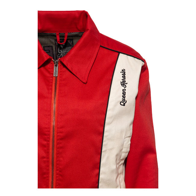Queen Kerosin Motorway Riders Ladies Jacket Red / White