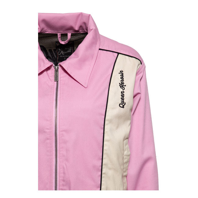 Queen Kerosin Speedway Queens Ladies Jacket Old Pink / White