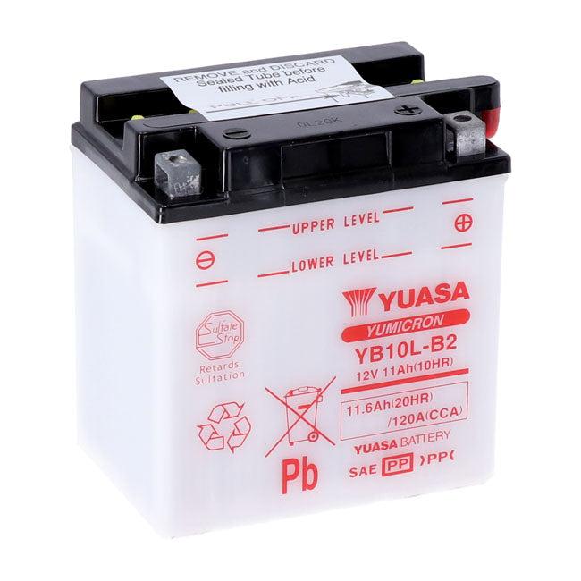 Yumicron Battery For Suzuki: 96-97 DR650SE 650cc / 88-97 GSX600F Katana 600cc / 01-11 GS500, F 500cc / 89-00 GS500E 500cc.