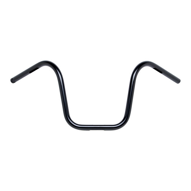 1 Inch Apes Handlebar 12 Inch Rise Black TUV Approved Fits 82-21 H-D Mech. Or E-Throttle With 1" I.D. Risers