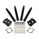 M8 Low Profile Tappet And Pushrod Cover Kit Black For 18-21 Softail