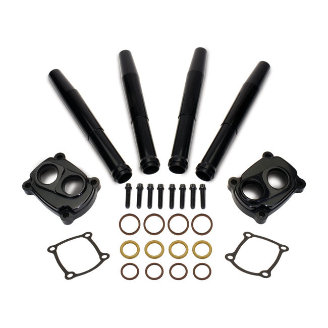 M8 Low Profile Tappet And Pushrod Cover Kit Black For 18-21 Softail