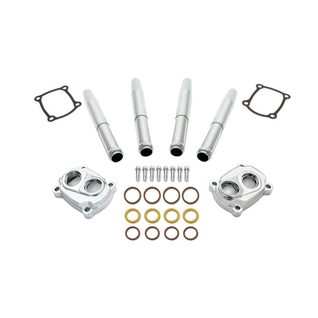 M8 Low Profile Tappet And Pushrod Cover Kit Chrome For 18-21 Softail