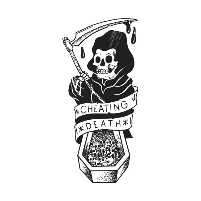 Cheating Death Reaper Sticker