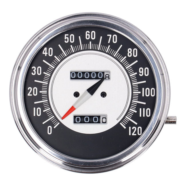 FL Speedometer 68-72 Face Black / Silver 1:1 Mph