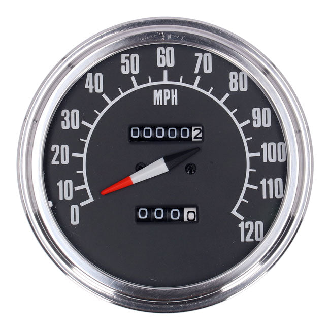 FL Speedometer 74-84 Face Black 2.21:1 Mph