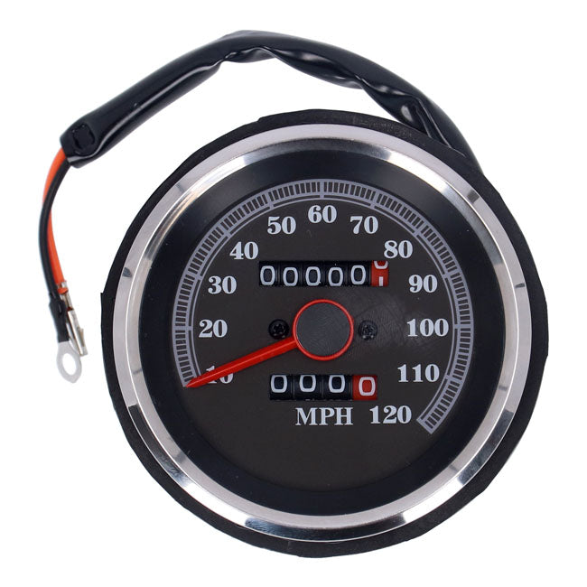 Speedometer 120 Mph Face Rear Reset Knob
