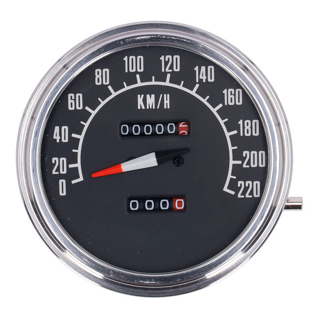 FL Speedometer 74-84 Face Black 2:1 Kmh