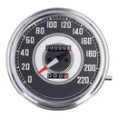 FL Speedometer 41-45 Face Silver / Black 2:1 Kmh