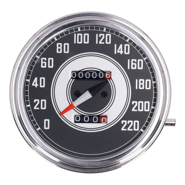 FL Speedometer 41-45 Face Silver / Black 2:1 Kmh