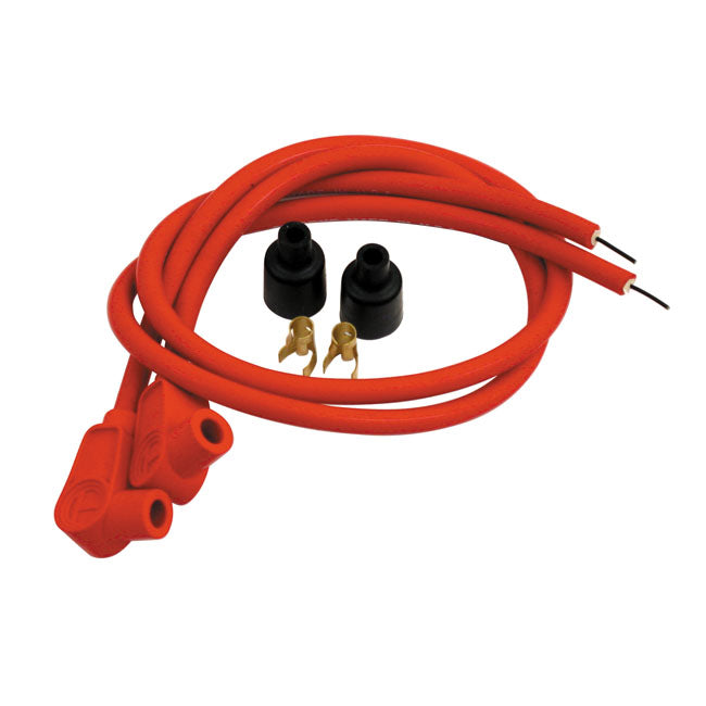 8 MM Spiro-Pro Universal Spark Plug Wire Set Red - 90 Degree