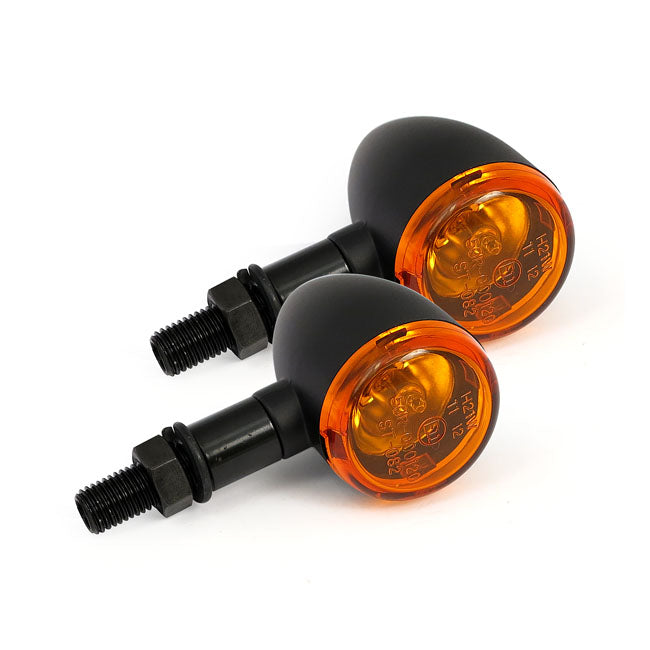 Mini Bullet Turn Signals Black Plain