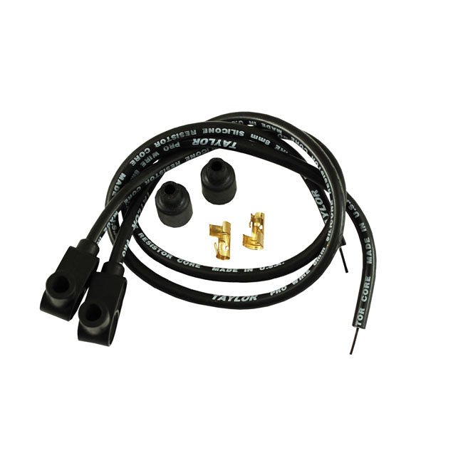 8 MM Carbon Core Universal Spark Plug Wire Set Black - 90 Degree