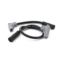9 MM Fire Power Spark Plug Wire Set Black / Silver For 00-17 Softail Excl. 11-13 FXS Slimline