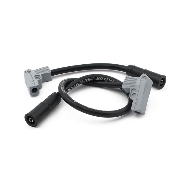 9 MM Fire Power Spark Plug Wire Set Black / Silver For 00-17 Softail Excl. 11-13 FXS Slimline