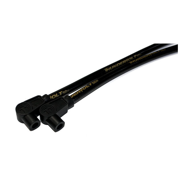 10.4 MM Thundervolt-50 Spark Plug Wire Set Black For 00-17 Softail Excl. 08-11 FXCW/C