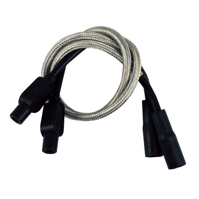 8 MM Pro Braided Stainless Spark Plug Wire Set For 99-08 FLT With Injection