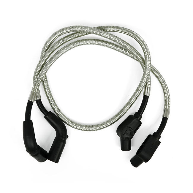 8 MM Pro Braided Stainless Spark Plug Wire Set For 09-16 Touring NU