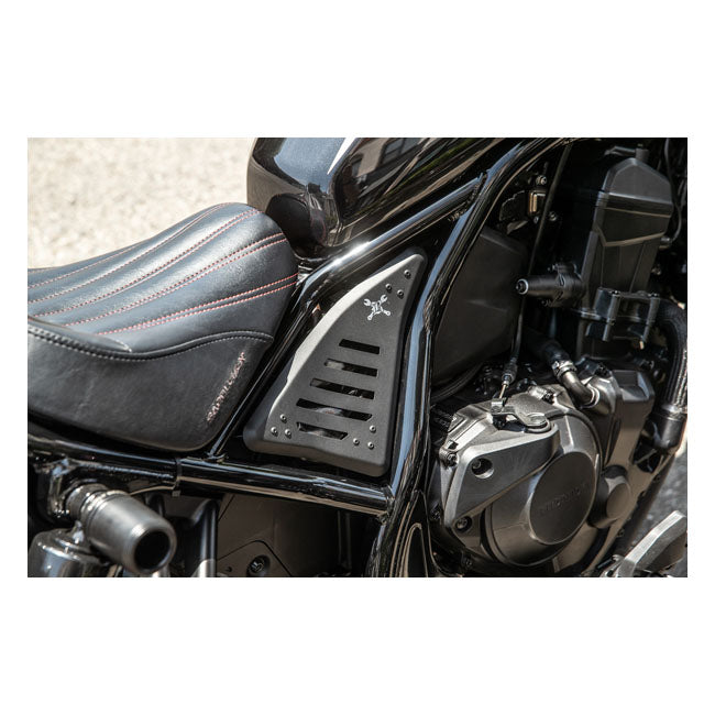 Slash Cut Side Panel Cover Set Left & Right Black For Honda: 21-22 Rebel CMX1100